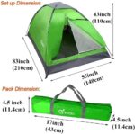 yodo Lightweight 2 Person Camping Backpacking Tent with Carry Bag - Image 2